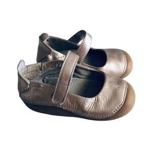 L'AMOUR 485 'Emily' Baby 7 Gold Leather Mary Jane Shoe